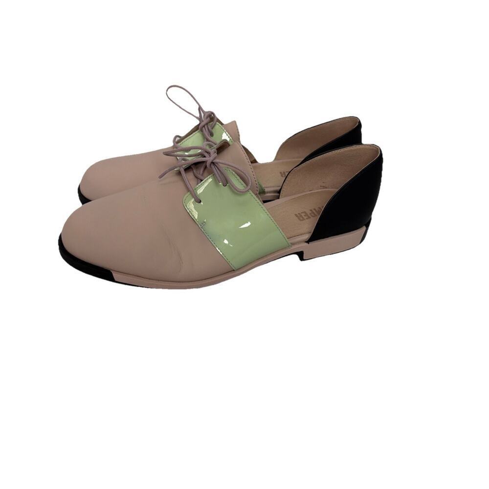 Camper Bowie Shoes Size 10.5 (41) Womens Beige Foam Lace Up Oxford Flats Shoes